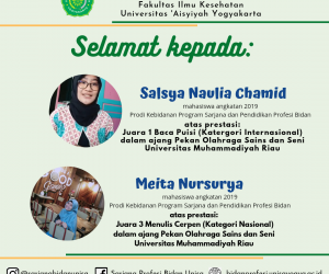 Semangat berprestasi bersama Sarjana dan Profesi Bidan UNISA Yogyakarta