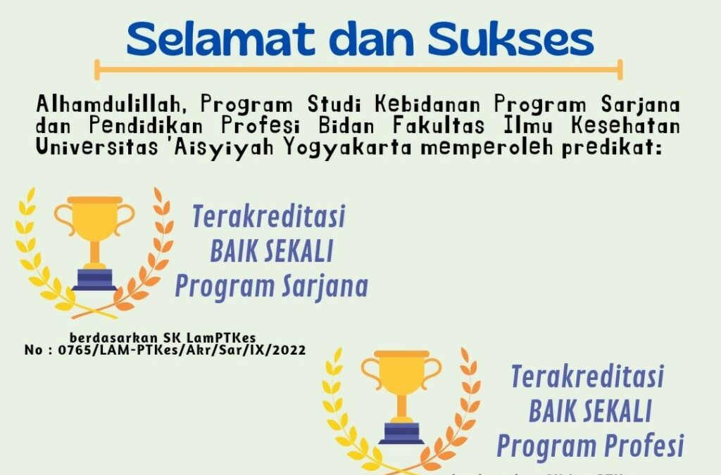 Alhamdulillah, Prodi Kebidanan Program Sarjana dan Pendidikan Profesi Bidan FIKes UNISA Terakreditasi BAIK SEKALI