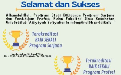 Alhamdulillah, Prodi Kebidanan Program Sarjana dan Pendidikan Profesi Bidan FIKes UNISA Terakreditasi BAIK SEKALI